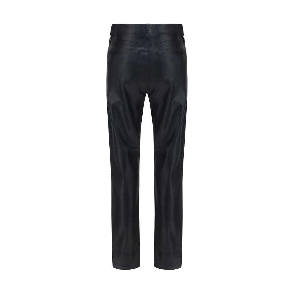 L’Agence Black Leather Pants - W24