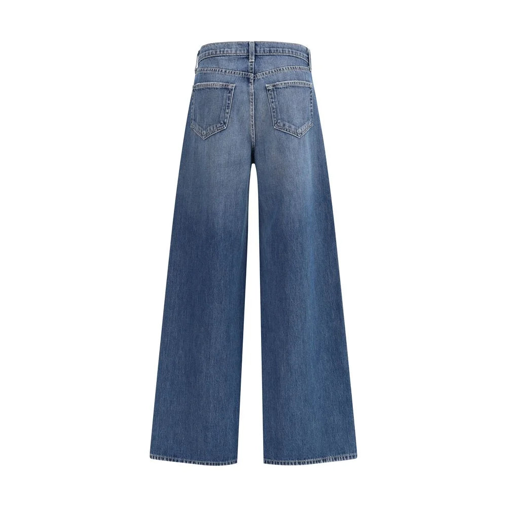 L’Agence Light Blue Cotton Relaxed Fit Jeans
