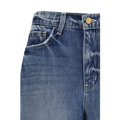 L’Agence Light Blue Cotton Relaxed Fit Jeans