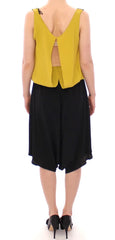 Lamberto Petri Black Yellow Silk Shift Sheath Coctail Dress - IT42|M - Dresses