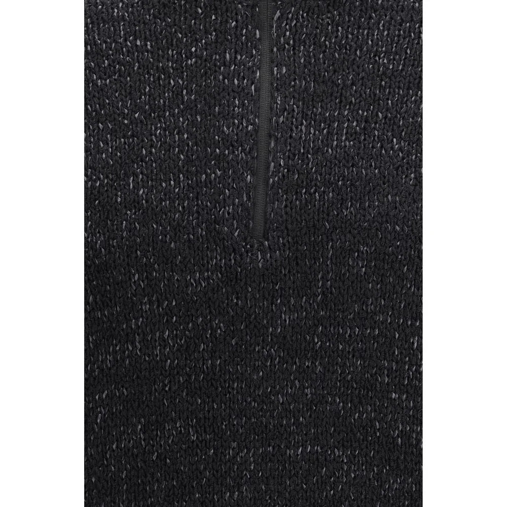 LAMINAR Black Cotton Sweatshirt