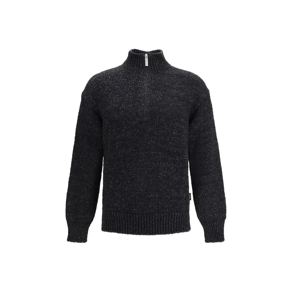 LAMINAR Black Cotton Sweatshirt