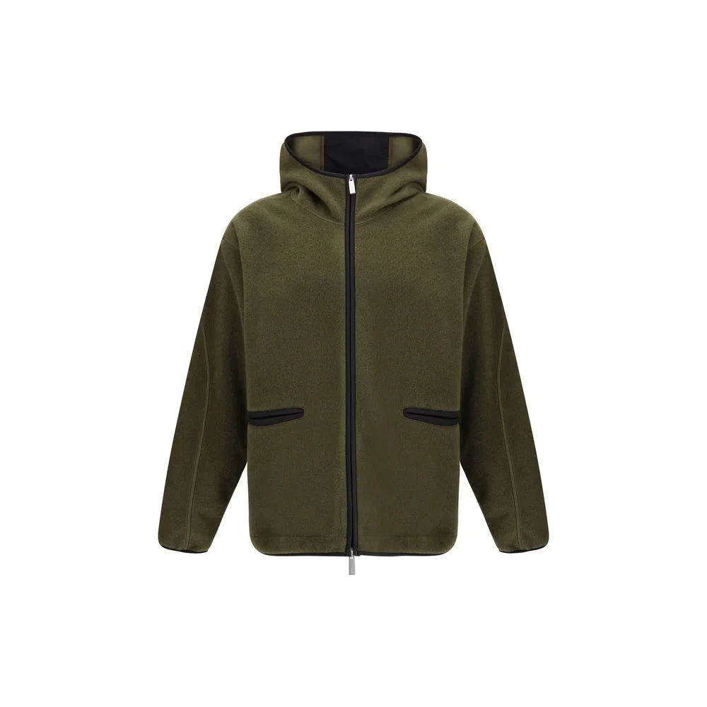 LAMINAR Green Polyester Hoodie
