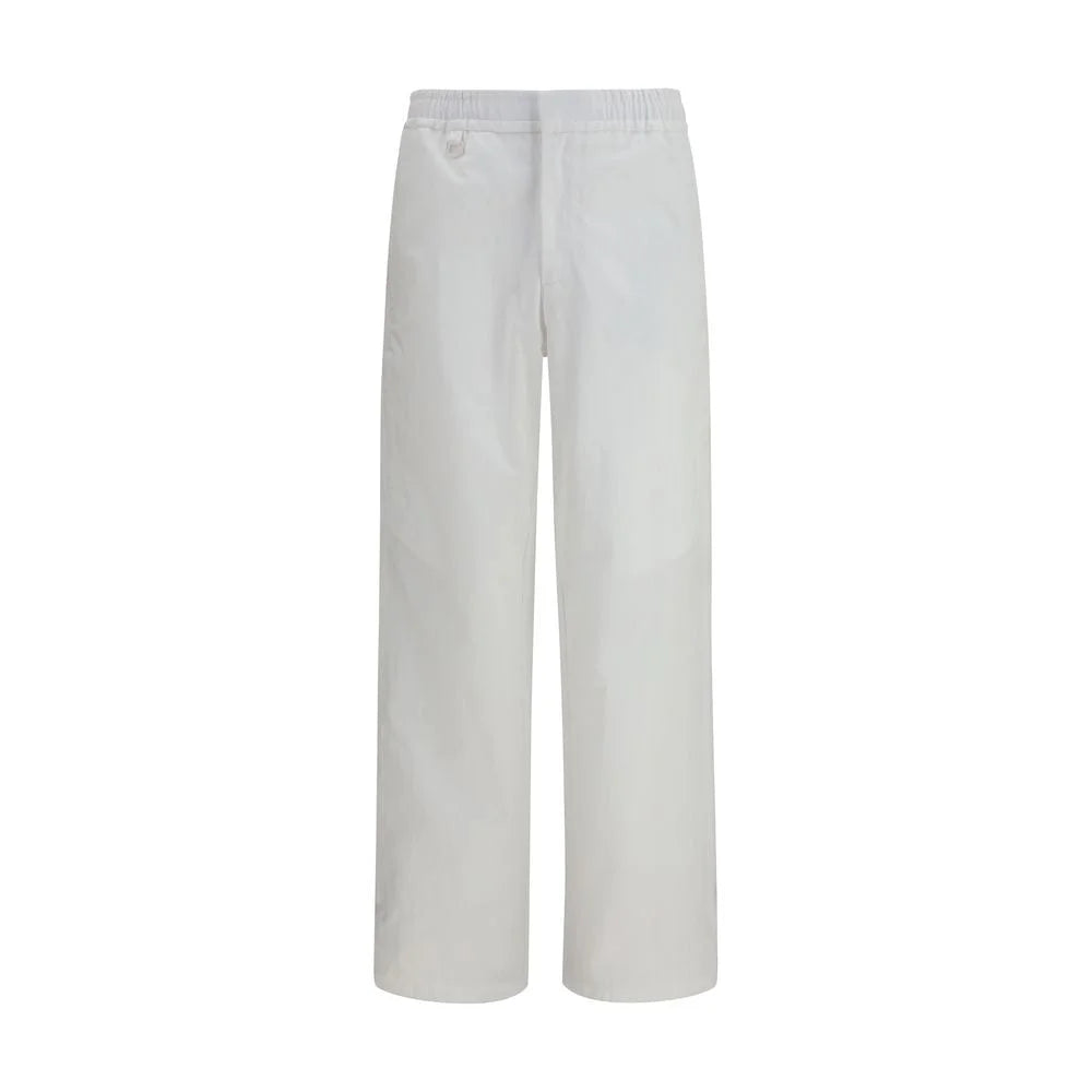 LAMINAR White Cotton Casual Pants