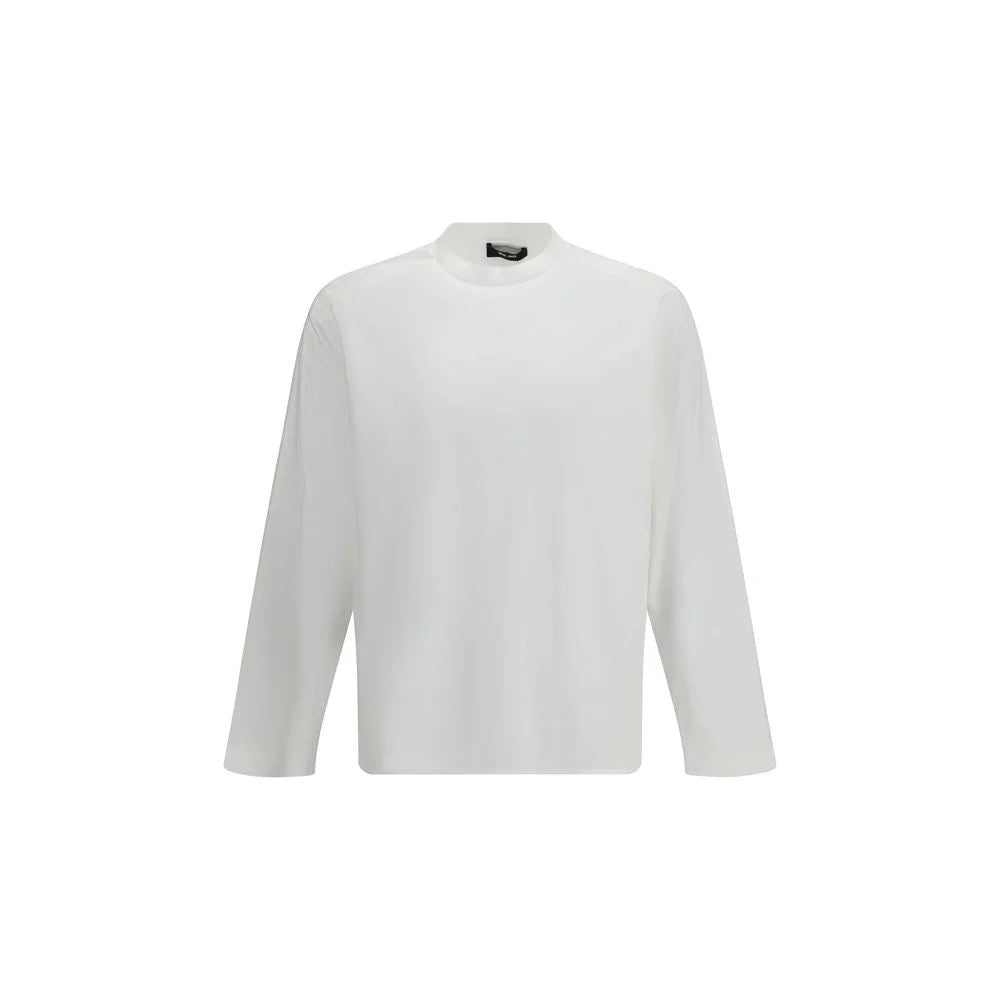 LAMINAR White Cotton Long Sleeve T-Shirt