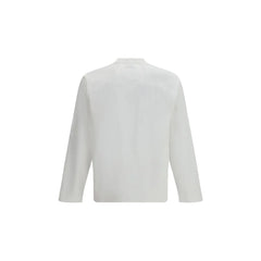 LAMINAR White Cotton Long Sleeve T-Shirt