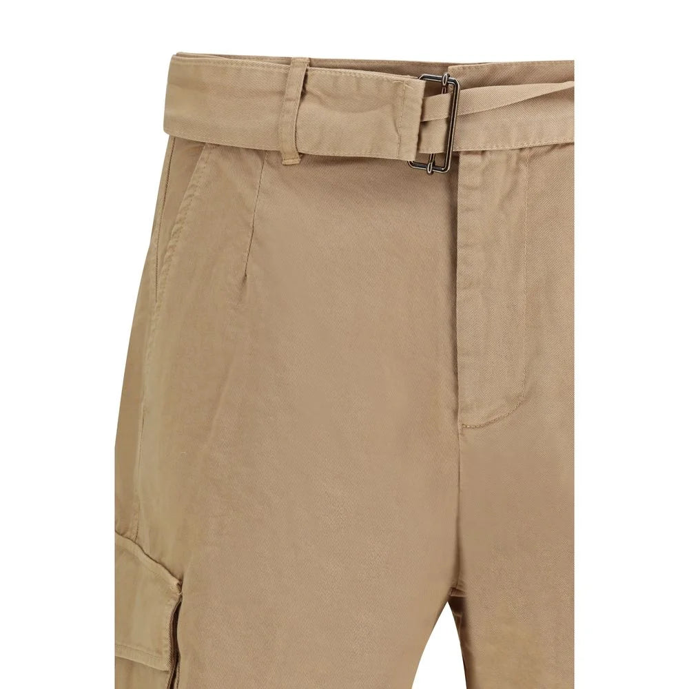 Laneus Beige Cotton Bermuda Shorts