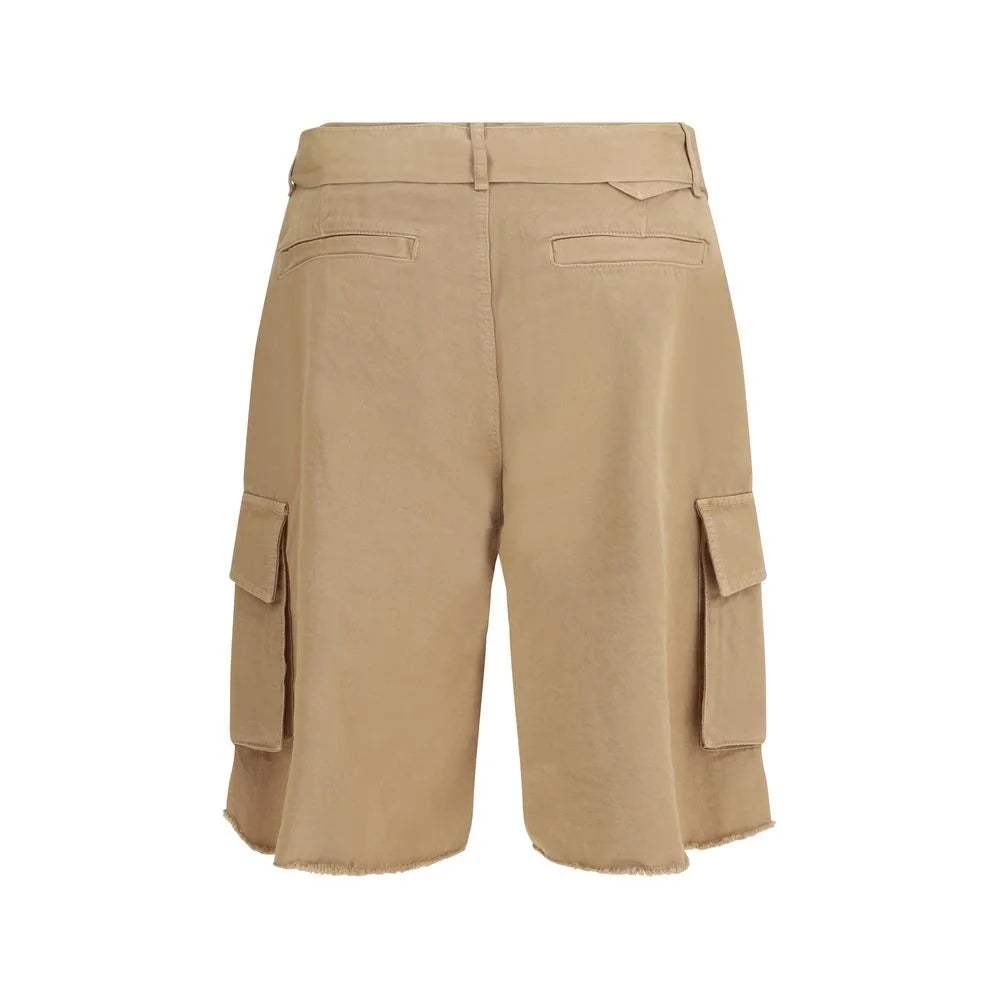 Laneus Beige Cotton Bermuda Shorts - IT50 | L