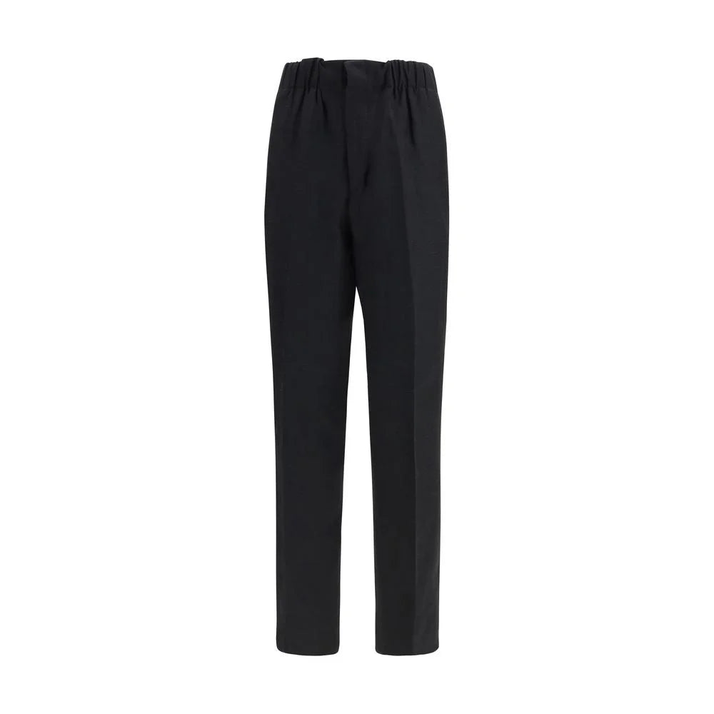 Laneus Black Viscose Casual Pants