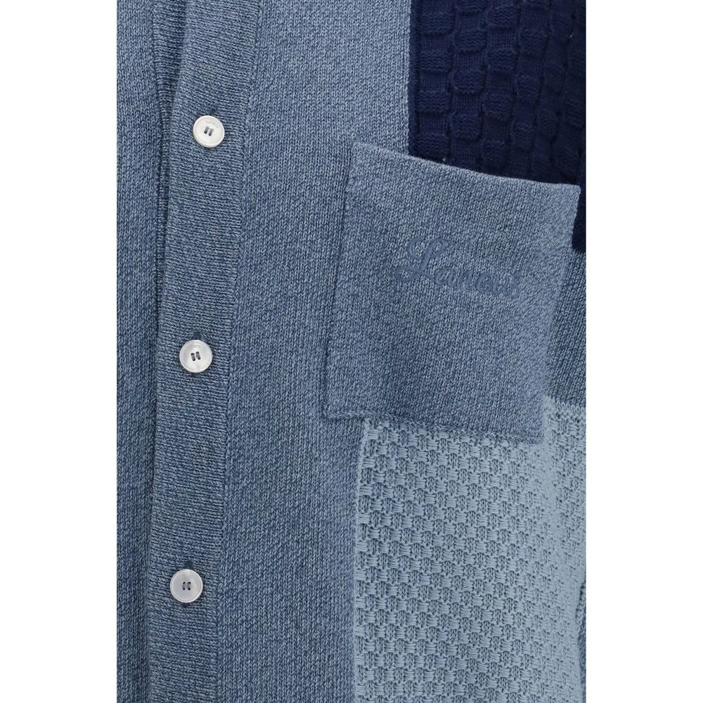 Laneus Blue Cotton Sweatshirt