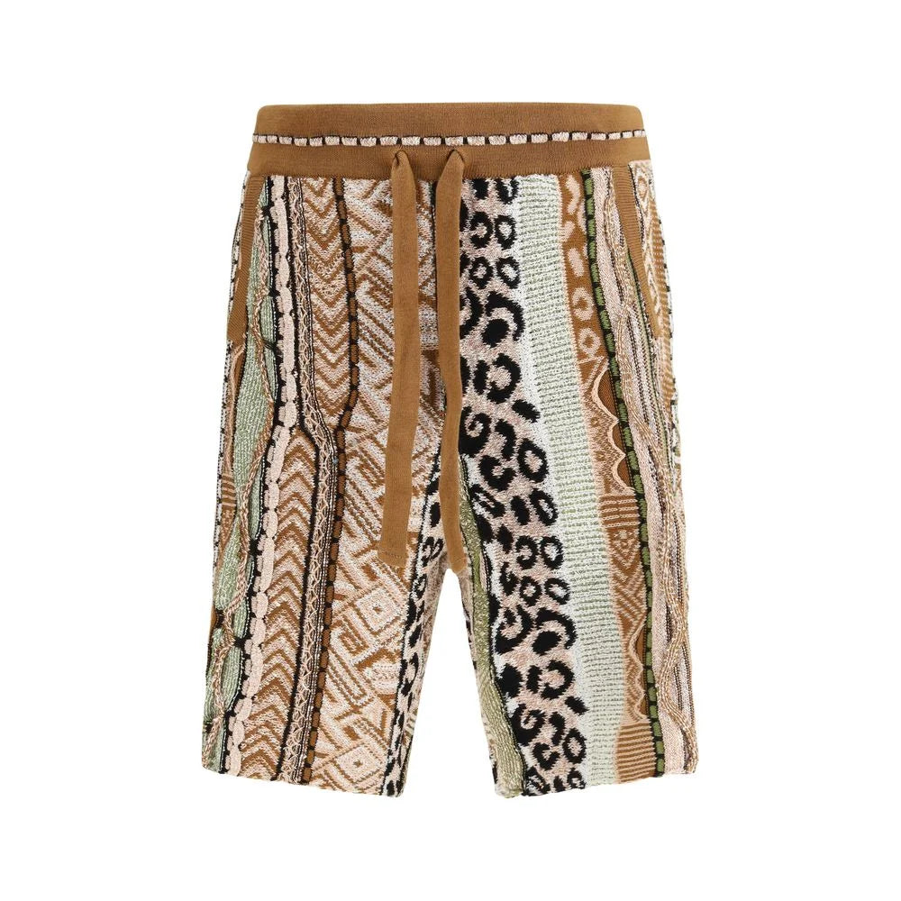 Laneus Multicolor Cotton Bermuda Shorts