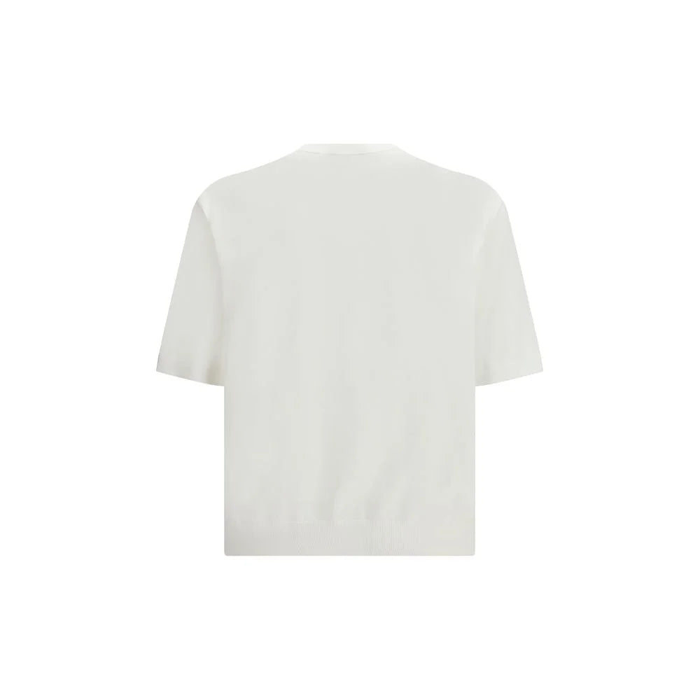 Laneus White Cotton T-Shirt
