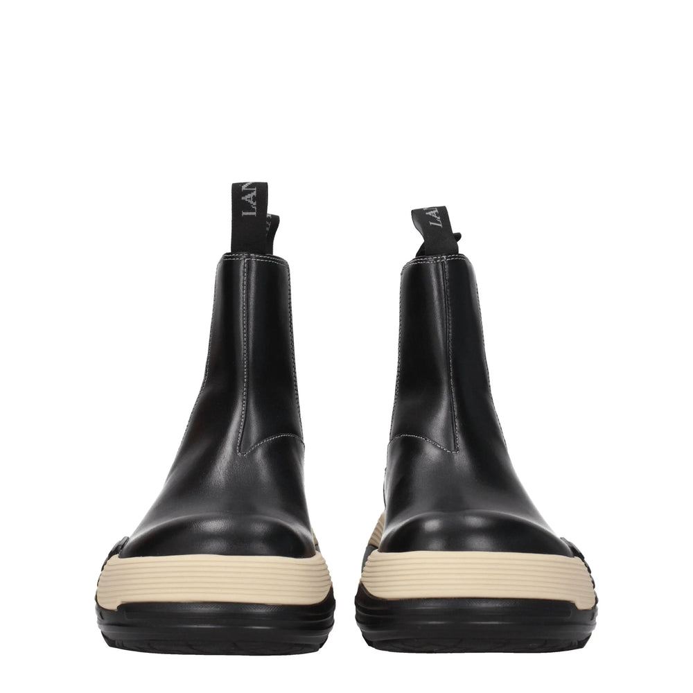 Lanvin Black Leather Ankle Boots - EU40/US7