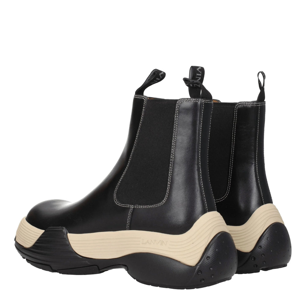 Lanvin Black Leather Ankle Boots - EU40/US7