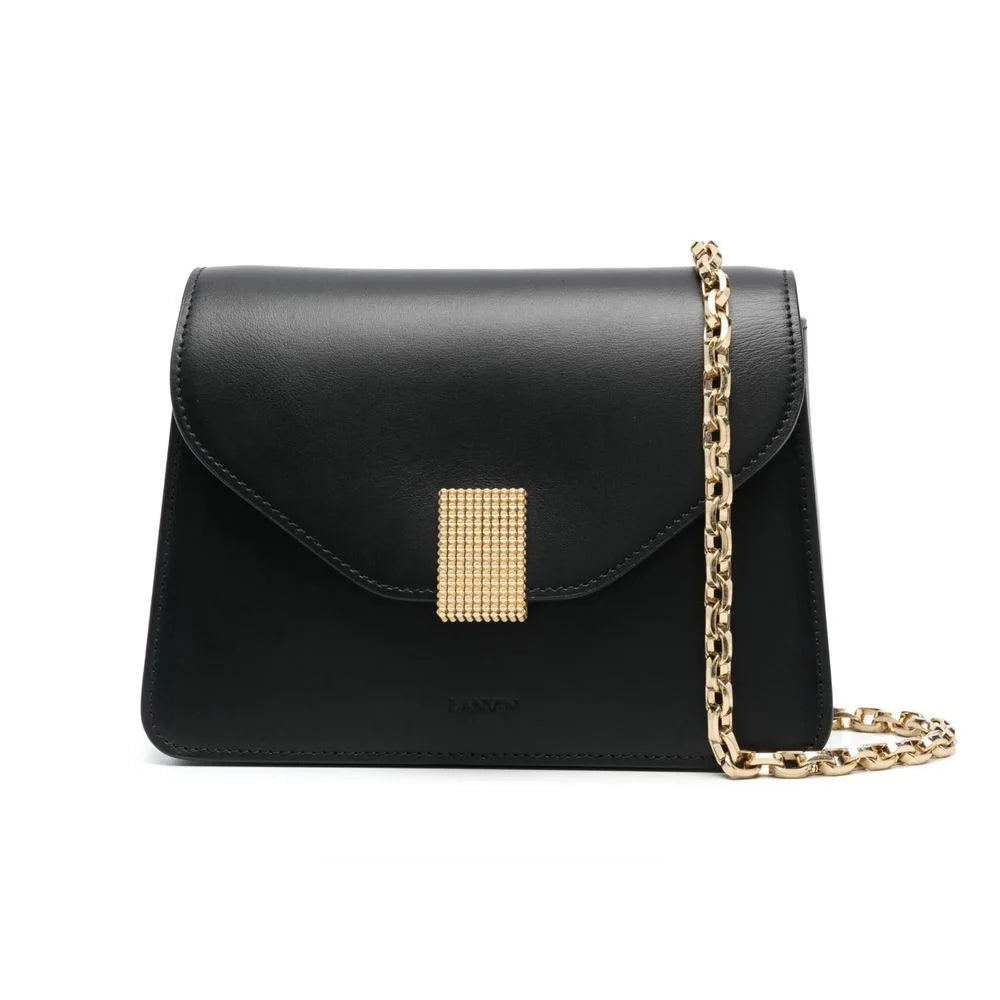 Lanvin Black Leather Handbag - Shoulder Bags
