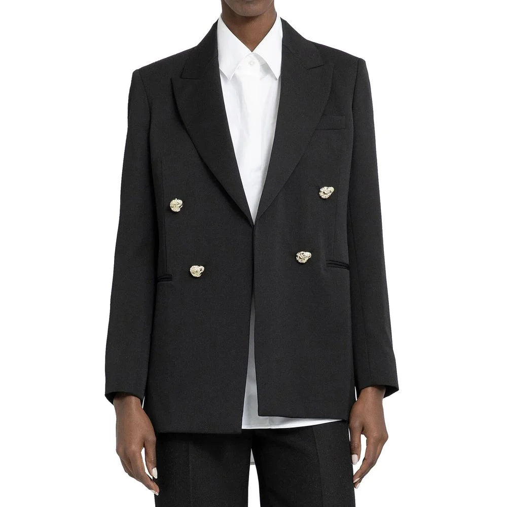 Blazer Lanvin czarny wełna dziewiarska - 42