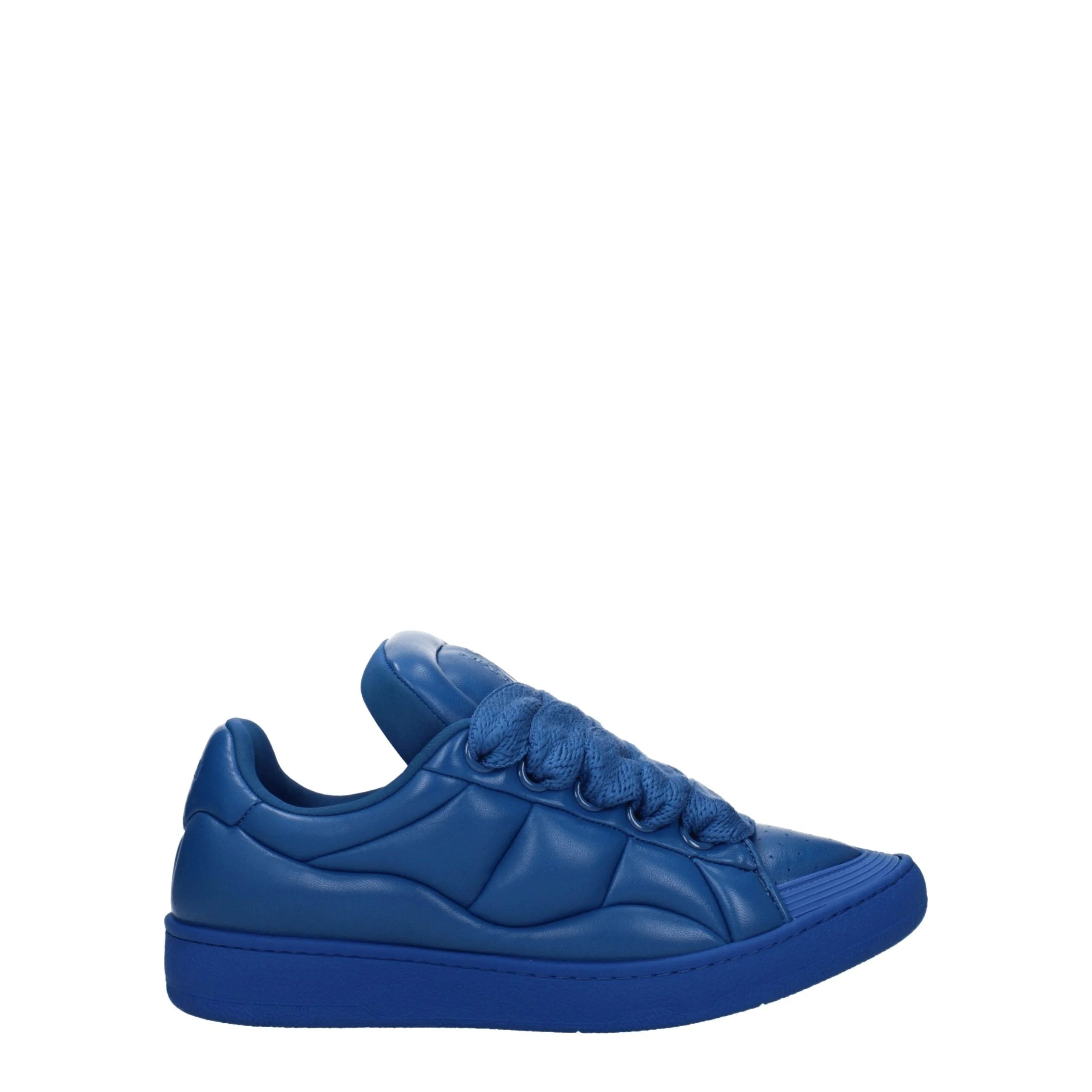 Lanvin Blue Leather Low Tops - EU41/US8