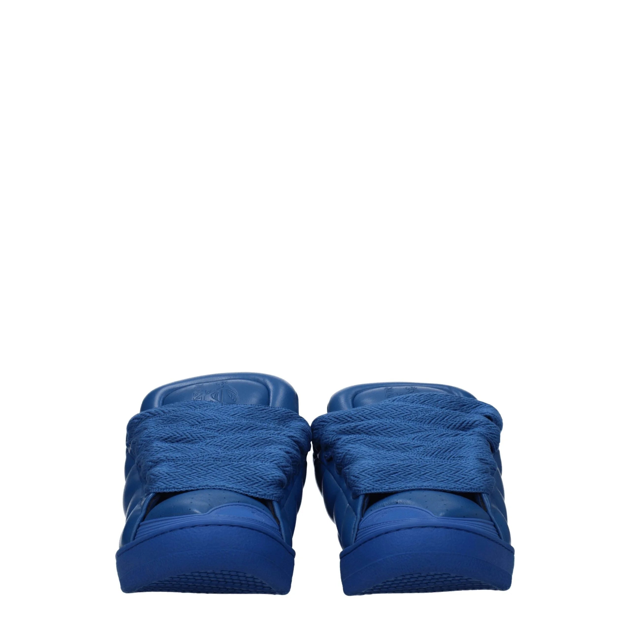 Lanvin Blue Leather Low Tops - EU41/US8