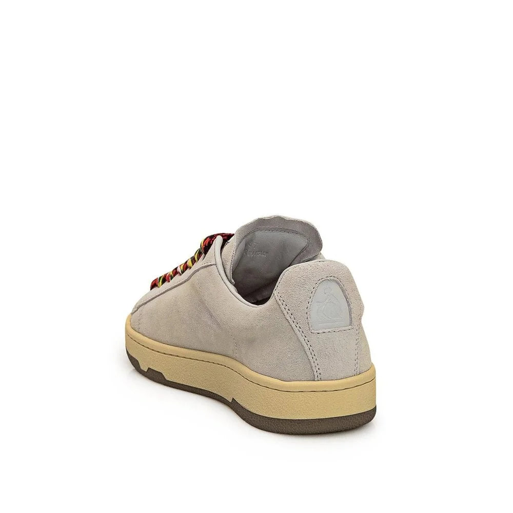 Lanvin Gray Leather Low Top Sneakers - EU37/US7