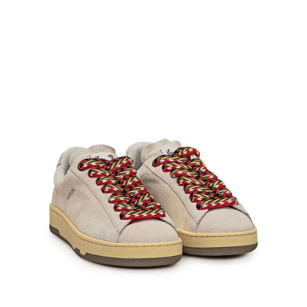 Lanvin Gray Leather Low Top Sneakers - EU37/US7
