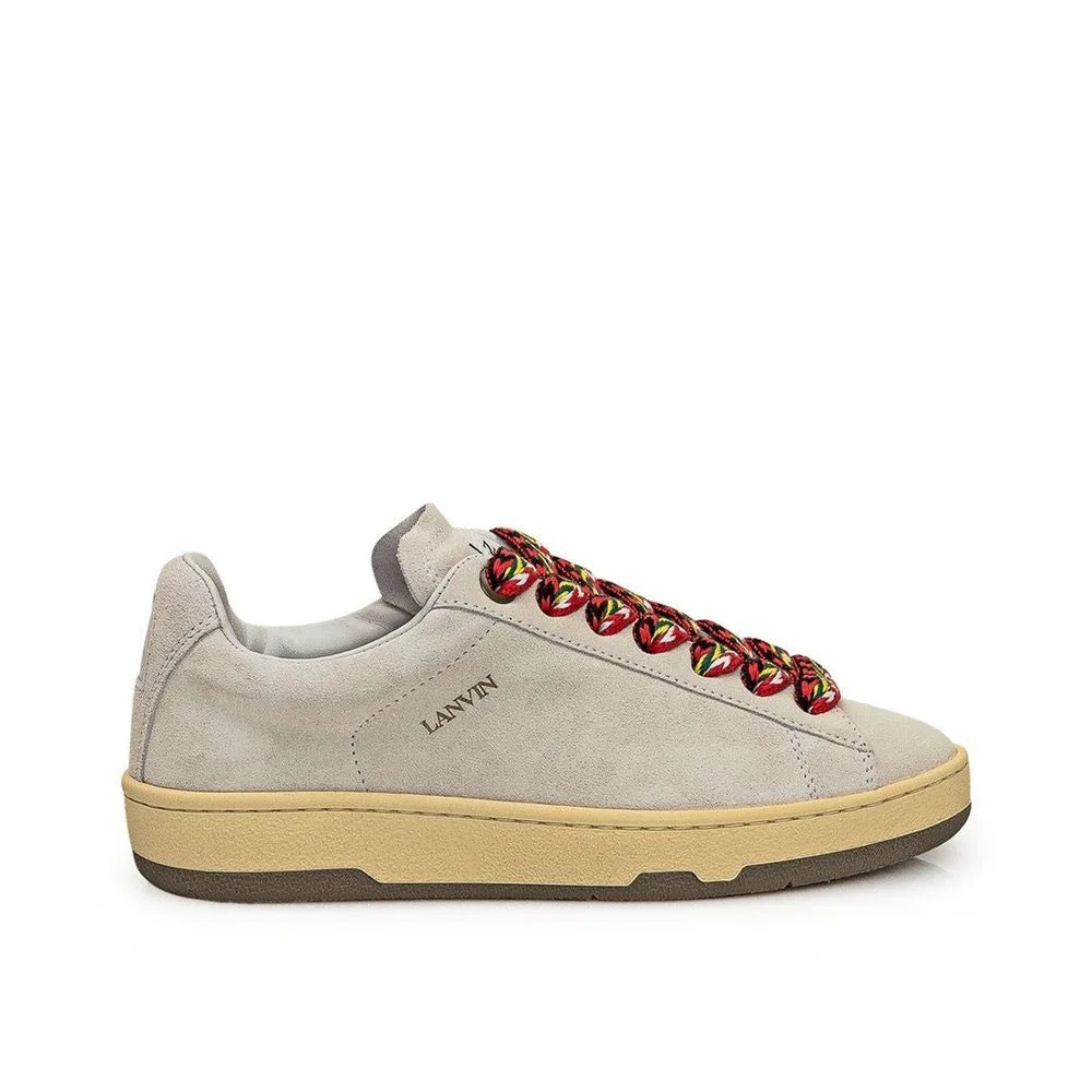 Lanvin Gray Leather Low Top Sneakers - EU37/US7