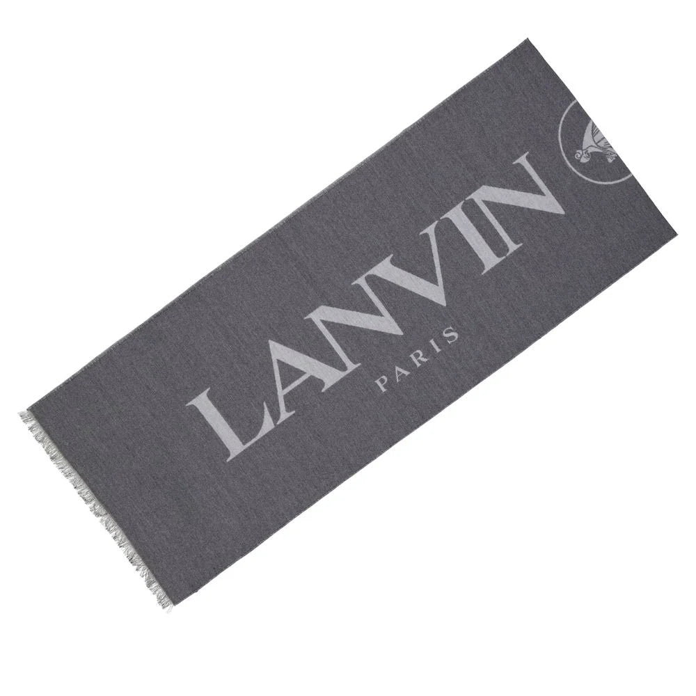 Lanvin Gray Silk Scarf