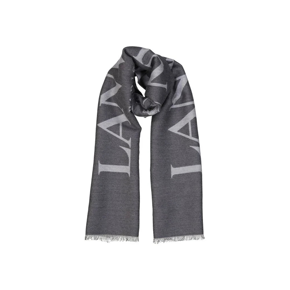 Lanvin Gray Silk Scarf