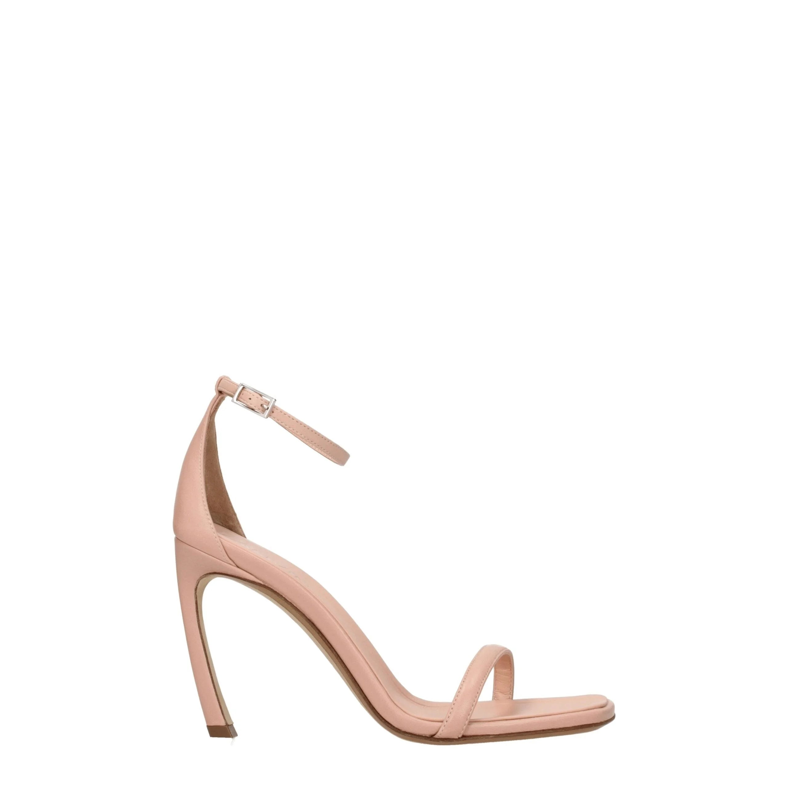 Lanvin Pink Leather Stiletto Heels Sandals