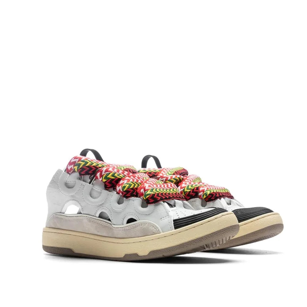 حذاء رياضي أبيض ضخم من Lanvin من جلد العجل