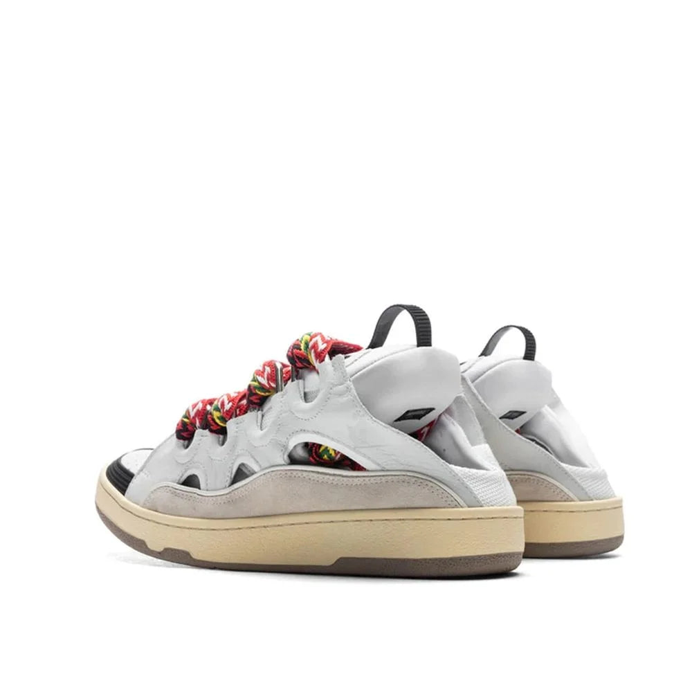 حذاء رياضي أبيض ضخم من Lanvin من جلد العجل