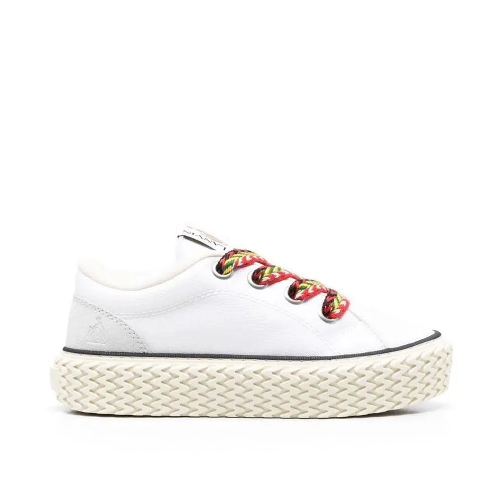 Lanvin White Cotton Low Top Sneakers - EU35/US5