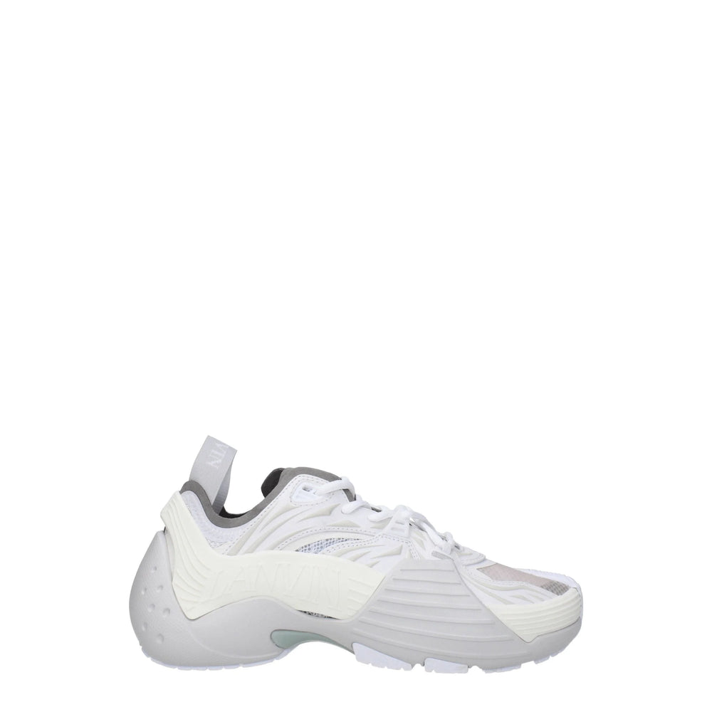 Adidași sport Lanvin albi din piele