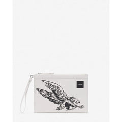 Lanvin White Leather Men Pouch Wallet - Wallets