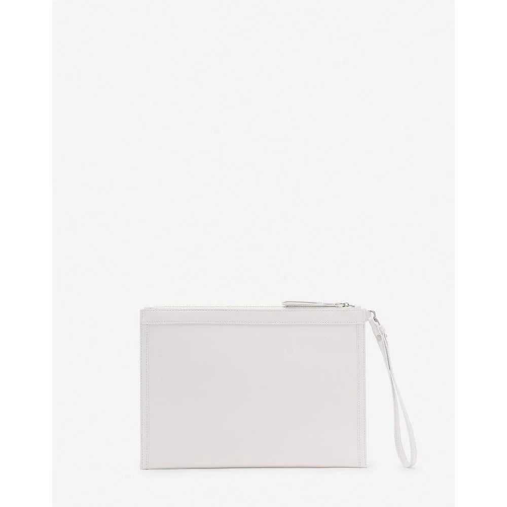 Lanvin White Leather Men Pouch Wallet - Wallets