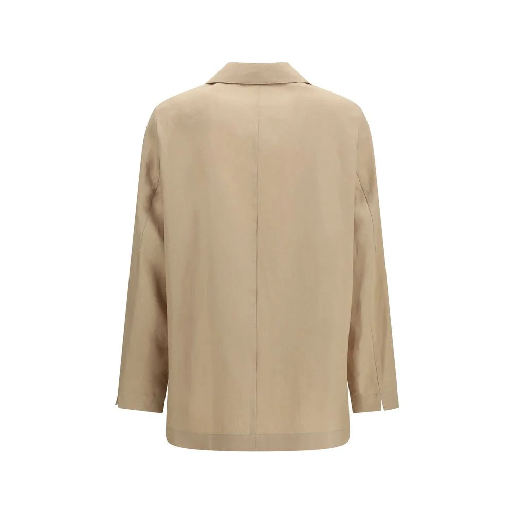 Lardini Beige Wool Oves Aries Full-Length Jacket - IT40 | M