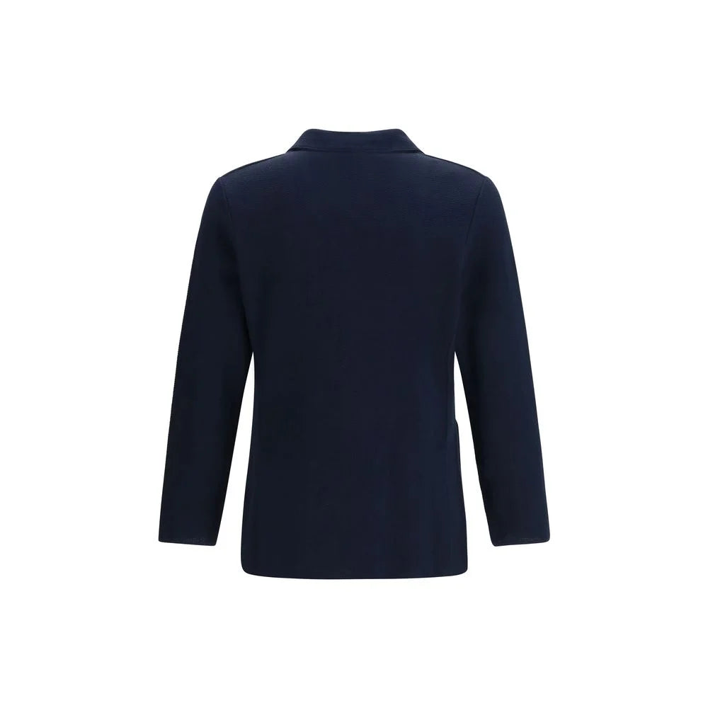 Lardini Blue Cotton Blazer