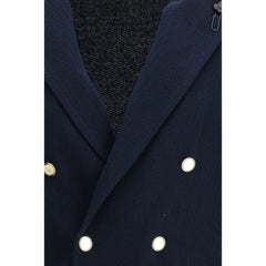 Lardini Blue Cotton Blazer