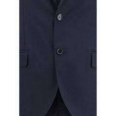 Lardini Blue Fleece Wool Two-Piece Suit