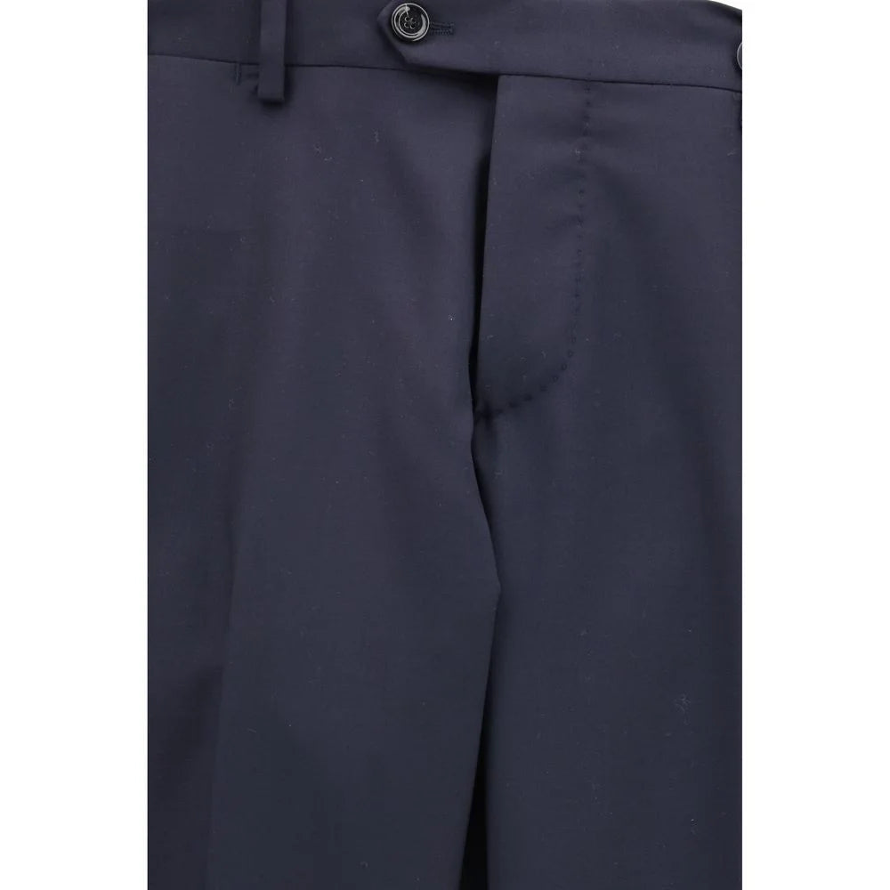 Lardini Blue Fleece Wool Two-Piece Suit