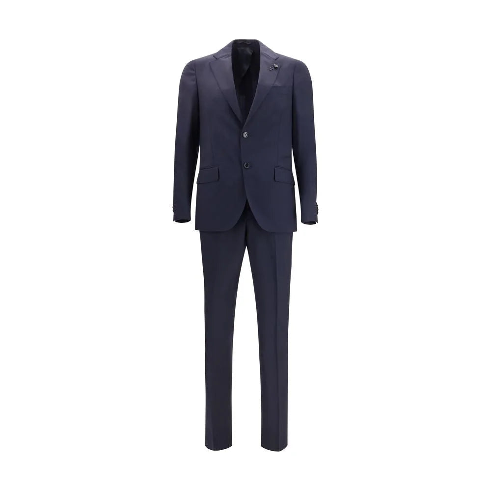 Lardini Blue Fleece Wool Two-Piece Suit - IT46 | S