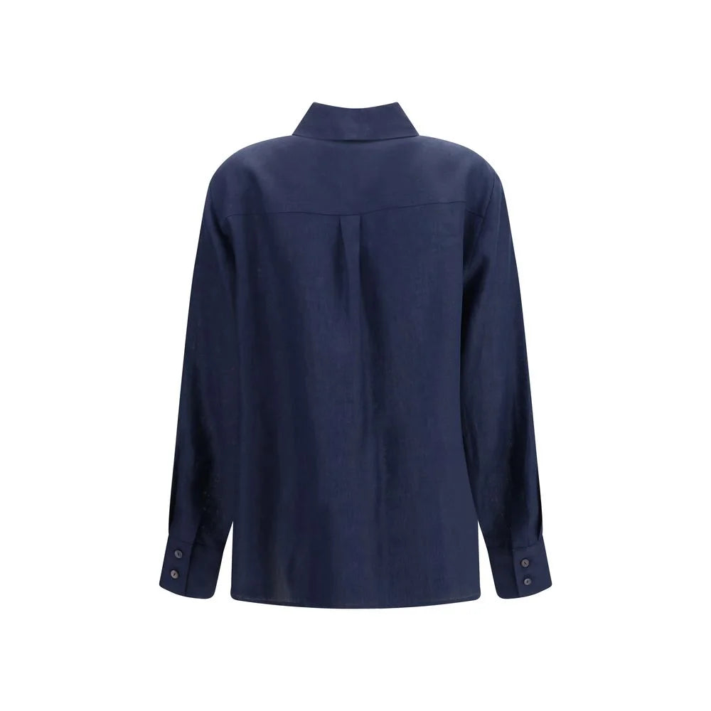 Lardini Modrá lněná košile - IT40 | M