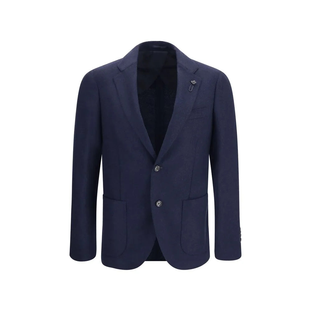 Lardini Blue Wool Oves Aries Jacket