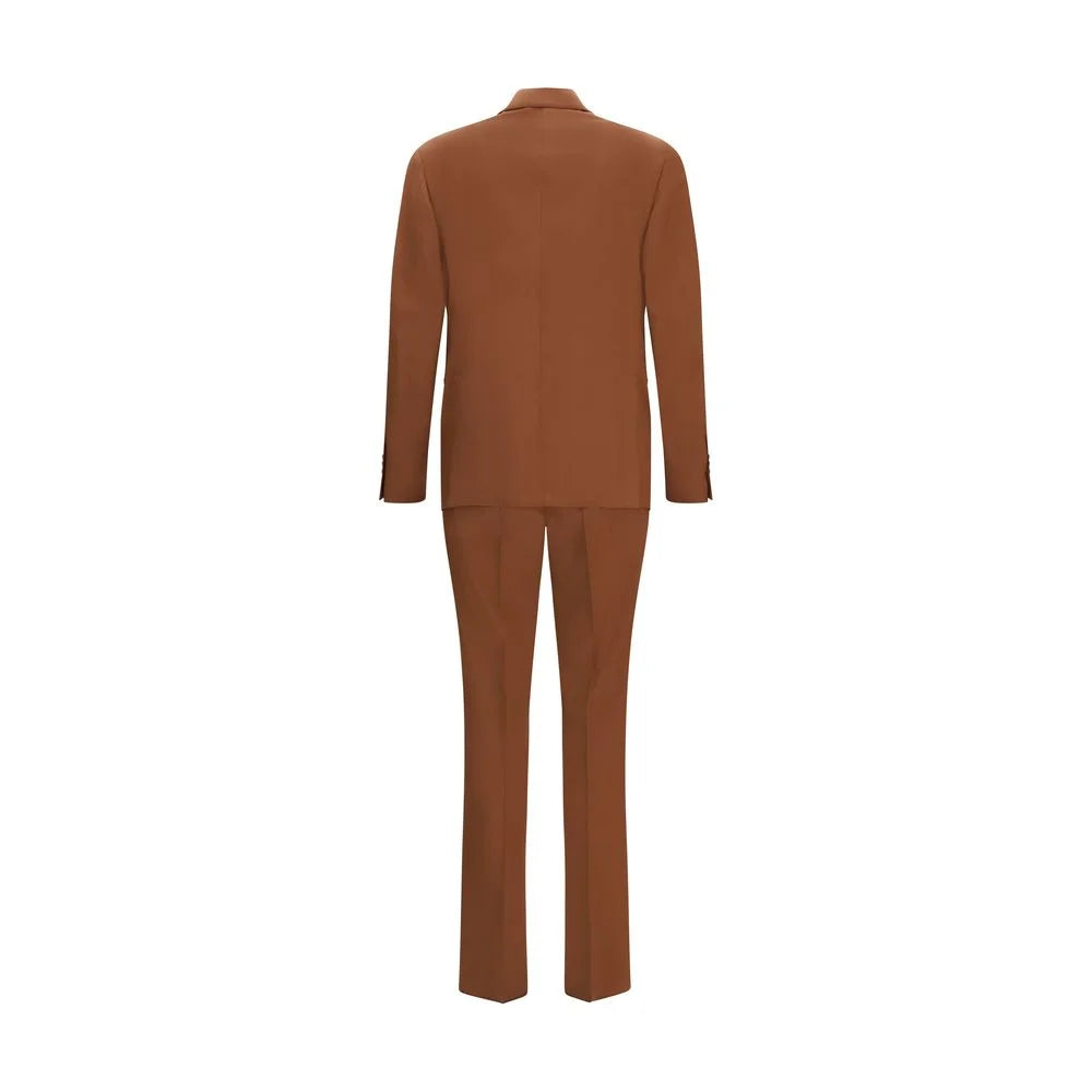 Lardini Brown Cotton Two-Piece Suit - IT52 | XL