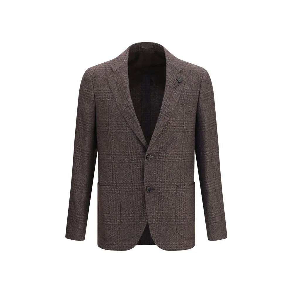 Lardini Brown Wool Oves Aries Blazer