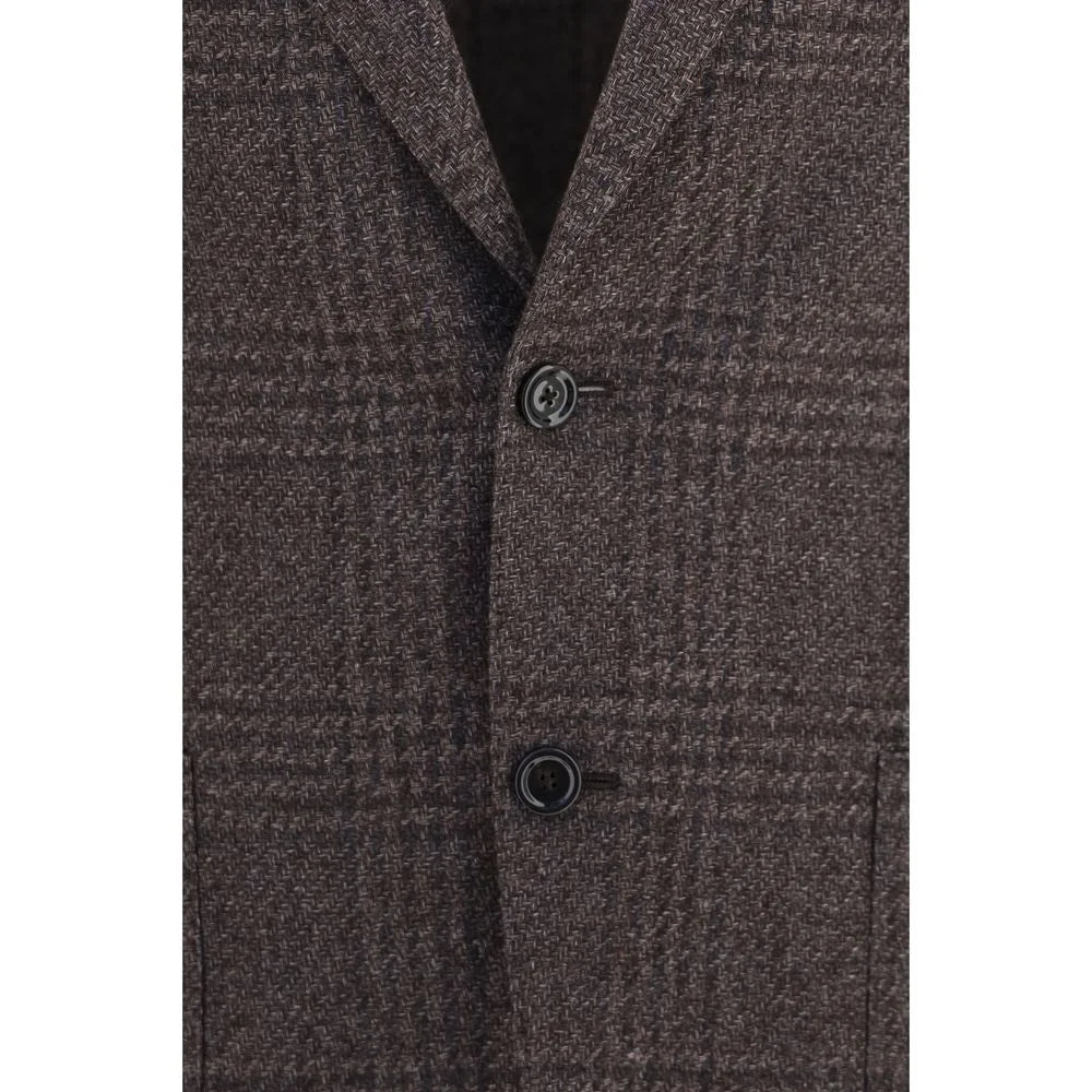 Lardini Brown Wool Oves Aries Blazer