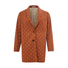 Lardini Chic Cotton Brown Jacket for the Modern Woman - IT38|XS - Coats & Jackets