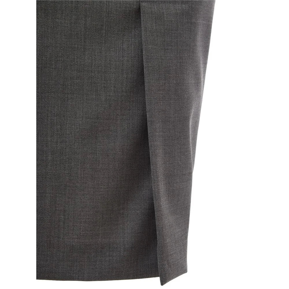 Lardini Chic Gray Wool Pencil Skirt - IT40|S - Skirts