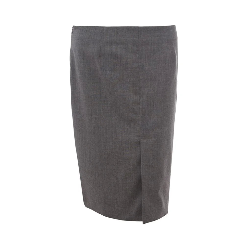 Lardini Chic Gray Wool Pencil Skirt - IT40|S - Skirts