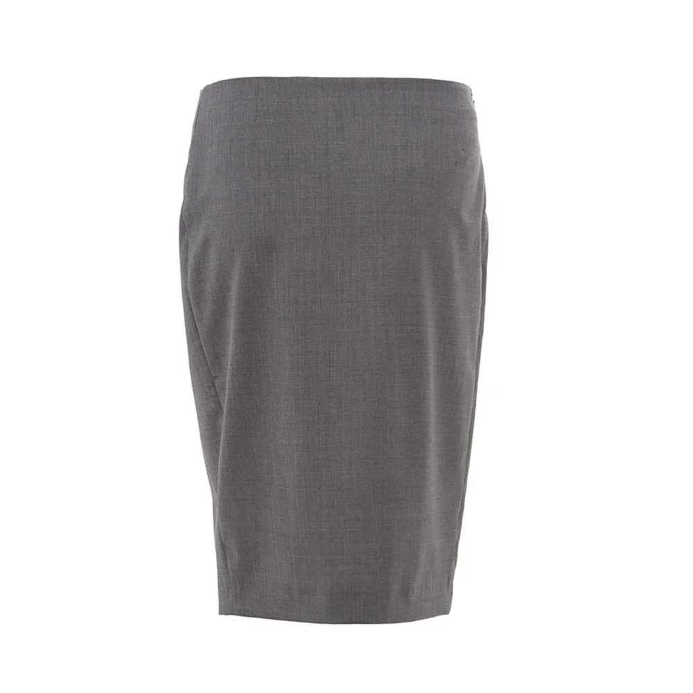 Lardini Chic Gray Wool Pencil Skirt - IT40|S - Skirts