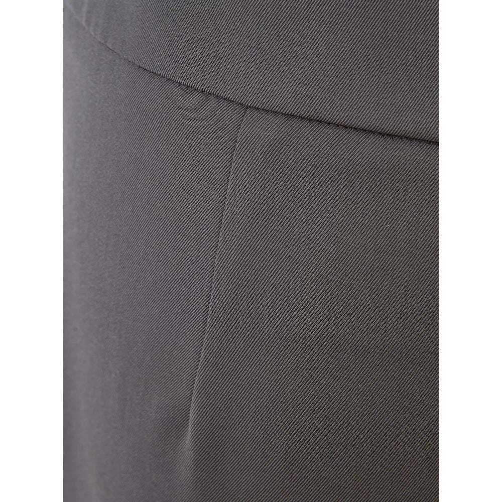 Lardini Chic Gray Wool Trousers for Sophisticated Style - IT40|S
